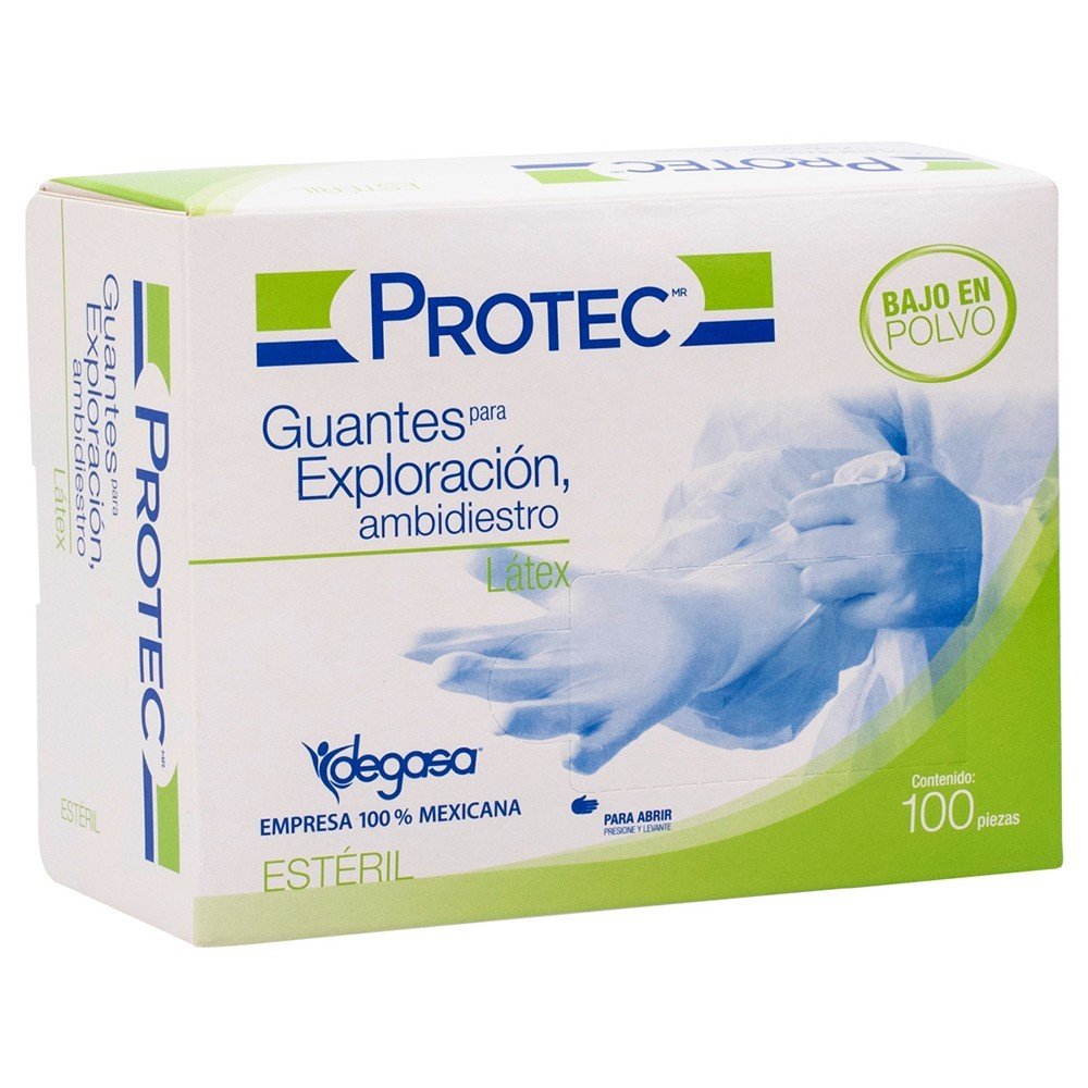 Guantes Látex Exploración - Estéril - Caja 100 pzas.