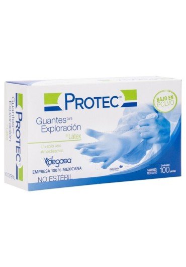 Guantes Látex Exploración No estéril - Caja 100 pzas.