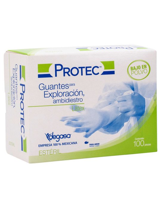 Guantes Látex Exploración - Estéril - Caja 100 pzas.