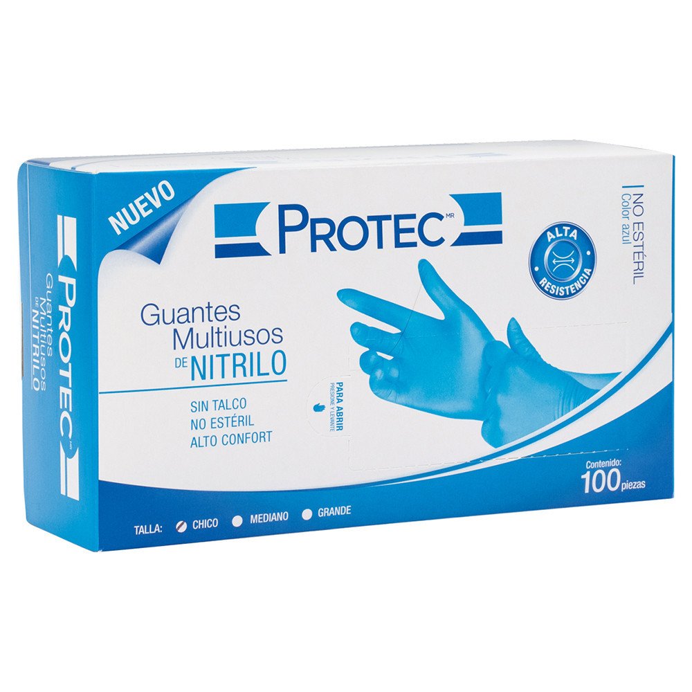 Guantes para Exploración de Nitrilo - Caja 100 pzas.