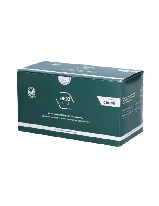 Toallitas de Alcohol con Clorhexidina 2% - Caja con 240 pzas.