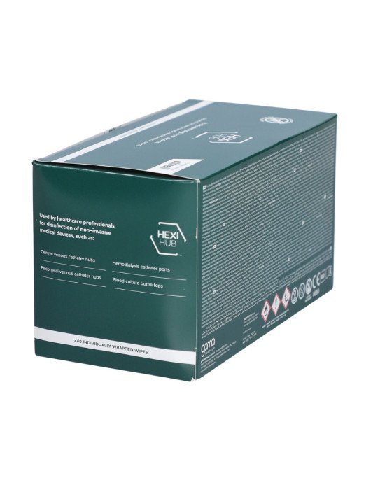 Toallitas de Alcohol con Clorhexidina 2% - Caja con 240 pzas.