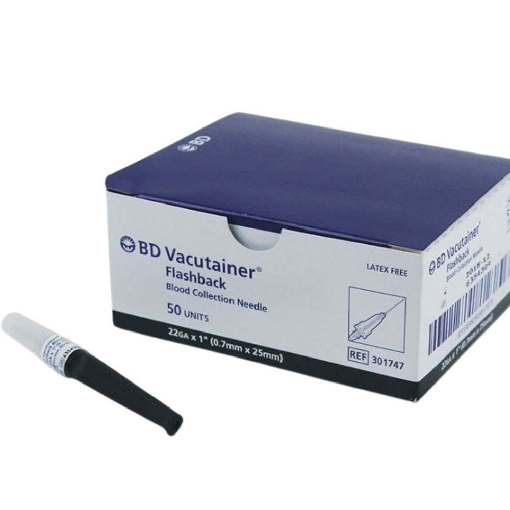 Aguja BD Flashback 22G x 25 mm - Caja 50 pzas.