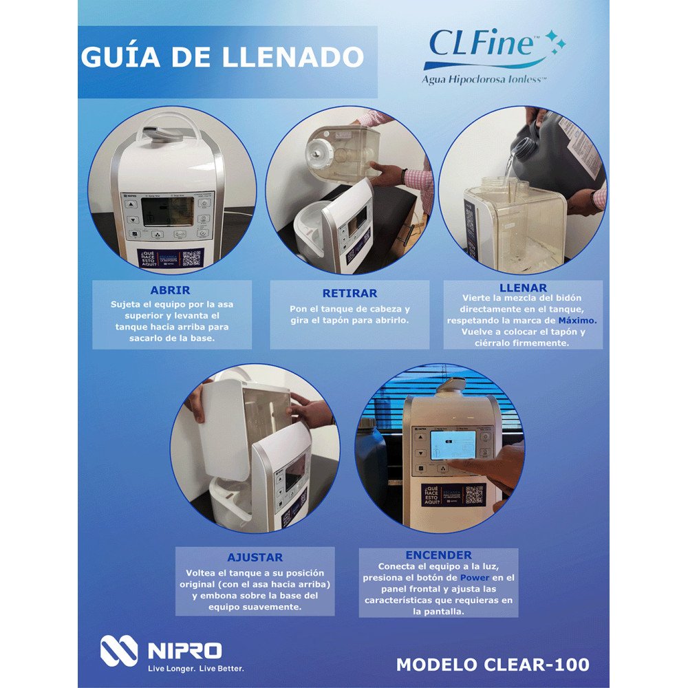 Solución CLFine™ 10L para Purificador de aire CLEAR-100 y URURIS