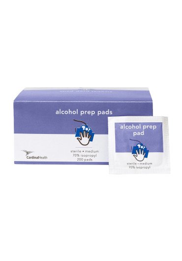 Almohadillas de Alcohol Cardinal Health Curity 200 pzas