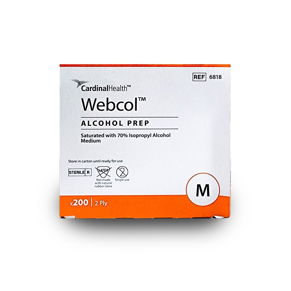 Toallitas con Alcohol Isopropílico Webcol™ | Caja 200 pzas