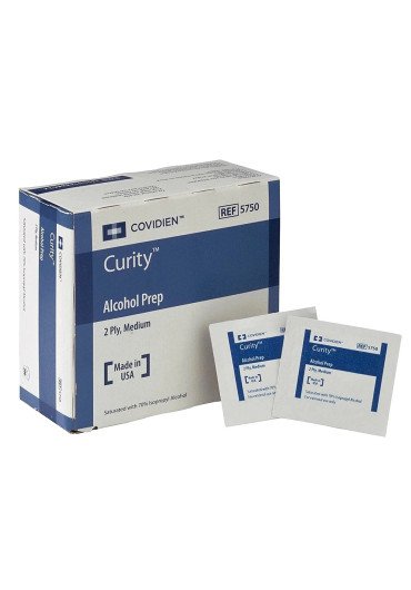 Toallitas con Alcohol Isopropílico Curity™ - Caja con 200 pzas.