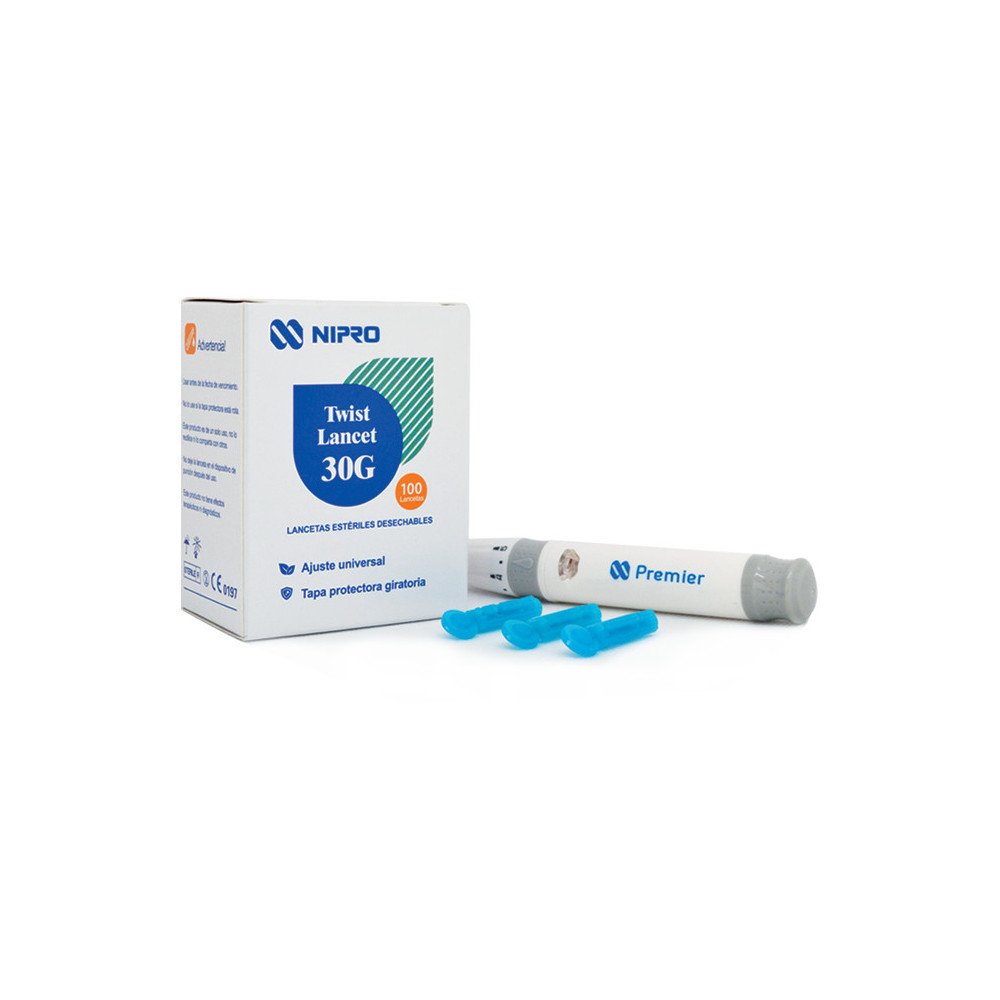 Kit Completo NIPRO Premier Alpha con 50 tiras y 100 lancetas
