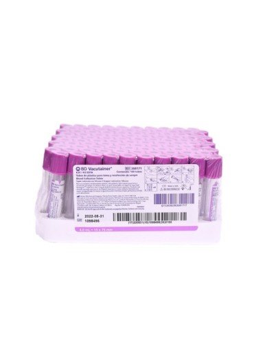 Tubo BD Vacutainer® Lila 4ml - Caja 100 pzas.