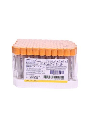 Tubo BD Vacutainer® Oro 5ml - Caja 100 pzas.