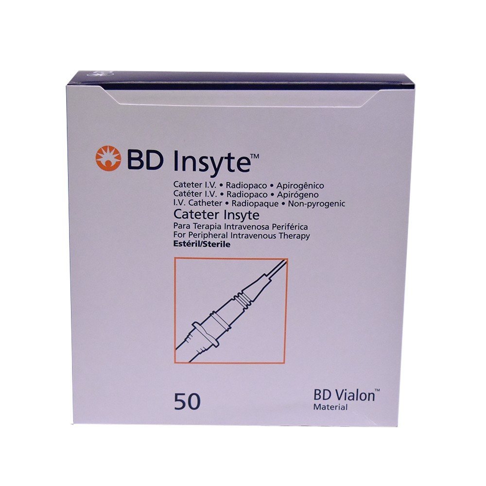 Catéter Insyte™ 18g x 30mm - Caja 50 pzas.